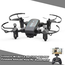 Load image into Gallery viewer, Linxtech IN1601 480P 720P Mini RC Drone with Camera Wifi FPV Foldable Altitude Hold Quadcopter Remote Control Helicopter Toys