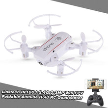 Load image into Gallery viewer, Linxtech IN1601 480P 720P Mini RC Drone with Camera Wifi FPV Foldable Altitude Hold Quadcopter Remote Control Helicopter Toys