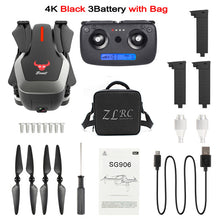 Load image into Gallery viewer, SG906 Mini drone GPS 5G WIFI FPV RC Drone 4K Brushless Selfie Drones with Camera HD Quadcopter Foldable Dron VS F11 CG033 H117S