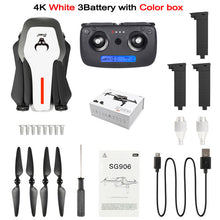 Load image into Gallery viewer, SG906 Mini drone GPS 5G WIFI FPV RC Drone 4K Brushless Selfie Drones with Camera HD Quadcopter Foldable Dron VS F11 CG033 H117S