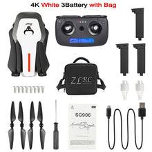 Load image into Gallery viewer, SG906 Mini drone GPS 5G WIFI FPV RC Drone 4K Brushless Selfie Drones with Camera HD Quadcopter Foldable Dron VS F11 CG033 H117S